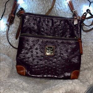 Dooney & Bourke Deep Purple and Brown Crossbody Bag
